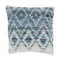 Saro 18 in. Diamond Chindi Square Throw Pillow with Down Filling, Black 1727.BL18SD